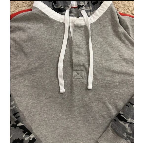 Club Room Mens Hoodie New Red Camouflage Red Pullover-Large - Picture 5 of 6